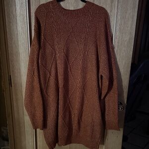 Cozy orange/red Knit Sweater